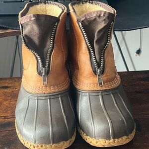 L.L. Bean Brown and Gray Ankle Boots